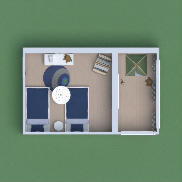 Habitación para niños simple.